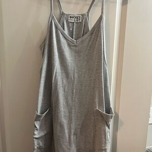 BUCKETLIST Light Gray Camisole with Pockets